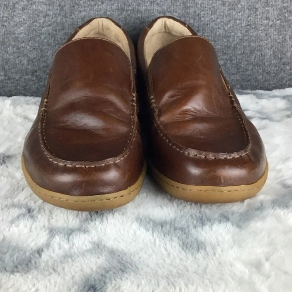 Born Men's Brown Leather Brompton II Loafers‎ Slip Ons Size 13M